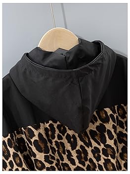 Amazon.com: RoseSeek Girl's Leopard Print Zip Up Hooded